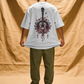 Crimson Bloom floral oversized graphic t-shirt – SHYD.pk