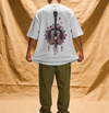 Crimson Bloom floral oversized graphic t-shirt – SHYD.pk