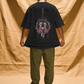 Crimson Bloom oversized t-shirt floral print detail – SHYD.pk