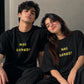 Black Who Cares oversized graphic t-shirt – SHYD.pk