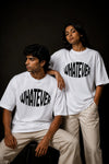 Beige Whatever oversized graphic t-shirt – SHYD.pk