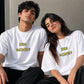 White Who Cares oversized graphic t-shirt – SHYD.pk